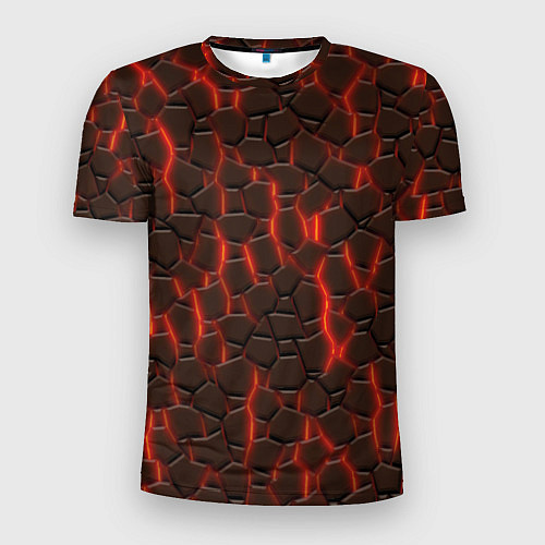 Мужская спорт-футболка Лава и камни / 3D-принт – фото 1