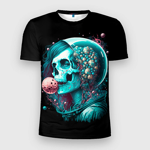 Мужская спорт-футболка Скелет девушки из космоса / 3D-принт – фото 1