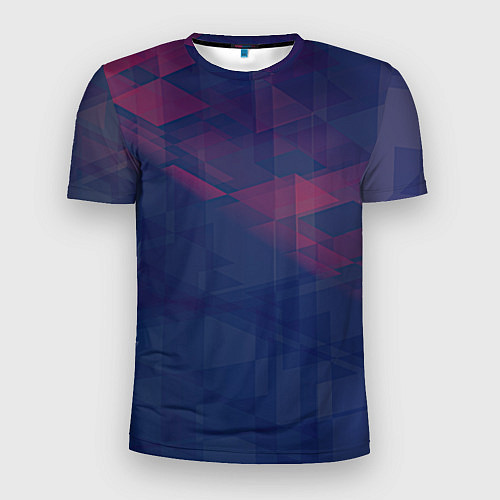 Мужская спорт-футболка Абстрактный прозрачный стеклянный фиолетовый патте / 3D-принт – фото 1