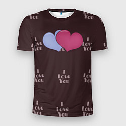 Мужская спорт-футболка Two hearts