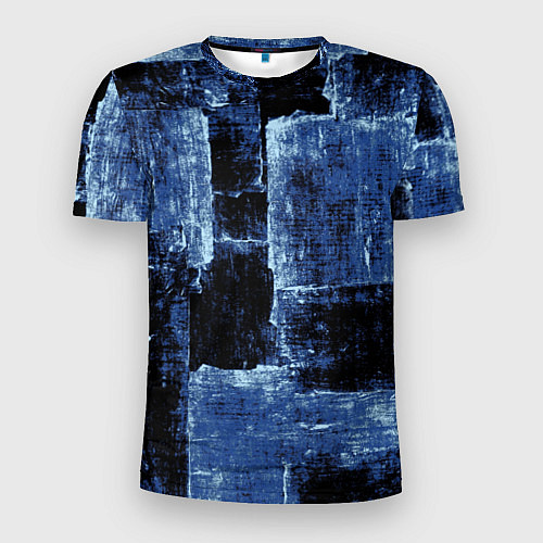 Мужская спорт-футболка Синий абстракт / 3D-принт – фото 1