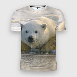 Мужская спорт-футболка Белый медведь ожидает