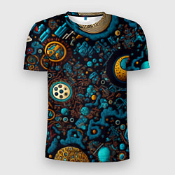 Мужская спорт-футболка Пластилиновый космос: арт нейросети