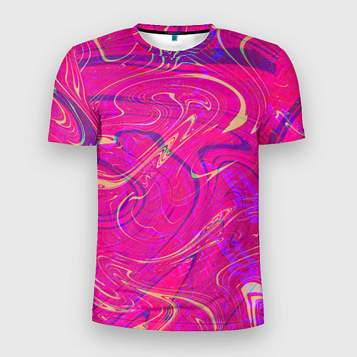 Мужская спорт-футболка Розовая абстракция / 3D-принт – фото 1
