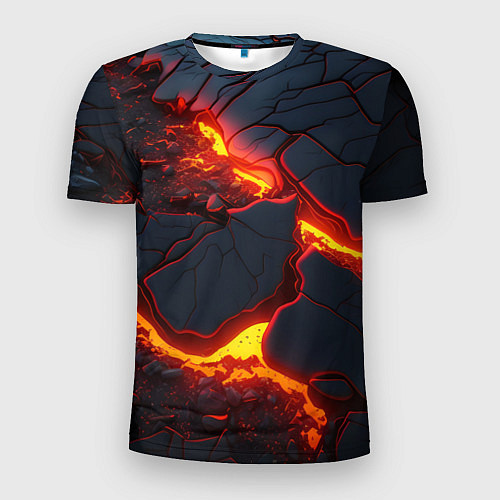 Мужская спорт-футболка Красивая неоновая лава / 3D-принт – фото 1