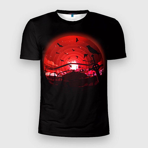 Мужская спорт-футболка Кружащие вороны / 3D-принт – фото 1