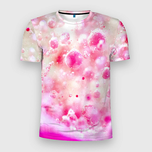 Мужская спорт-футболка Розовое множество красок и пузырей / 3D-принт – фото 1