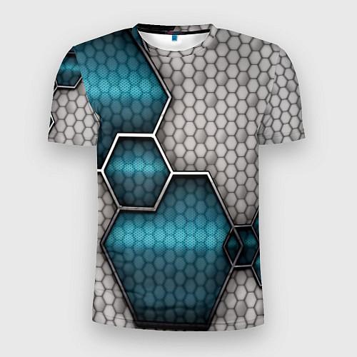 Мужская спорт-футболка Cyber texture abstraction / 3D-принт – фото 1