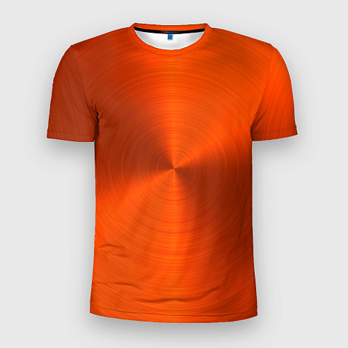 Мужская спорт-футболка Оранжевый волнообразный дисковый узор / 3D-принт – фото 1