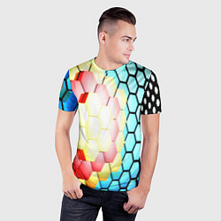 Футболка спортивная мужская Shape abstract color, цвет: 3D-принт — фото 2