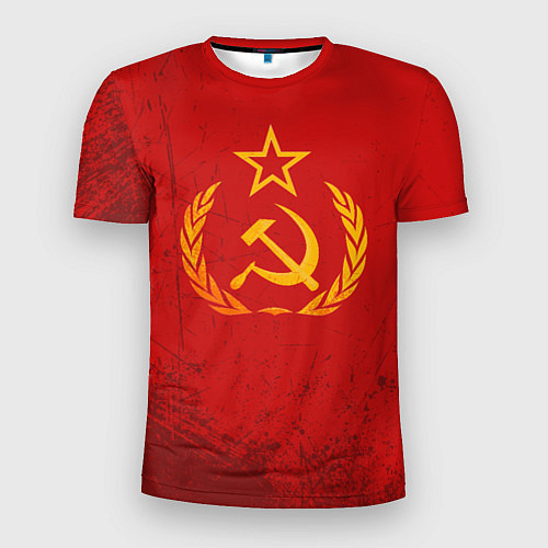 Мужская спорт-футболка СССР серп и молот / 3D-принт – фото 1
