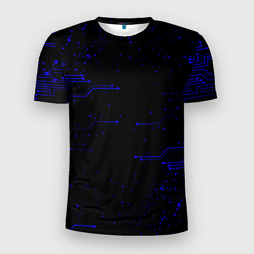 Мужская спорт-футболка Абстрактный цифровой фон / 3D-принт – фото 1