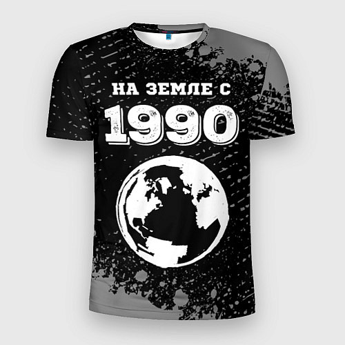 Мужская спорт-футболка На Земле с 1990: краска на темном / 3D-принт – фото 1