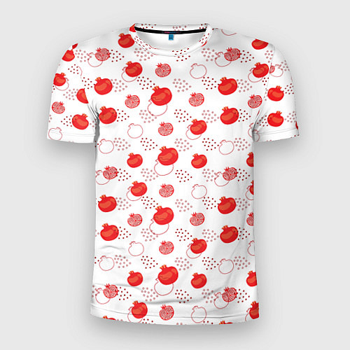 Мужская спорт-футболка Узор из сочных гранат / 3D-принт – фото 1