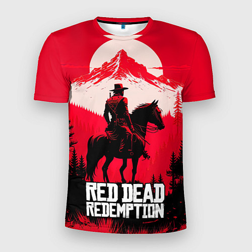 Мужская спорт-футболка Red Dead Redemption, mountain / 3D-принт – фото 1