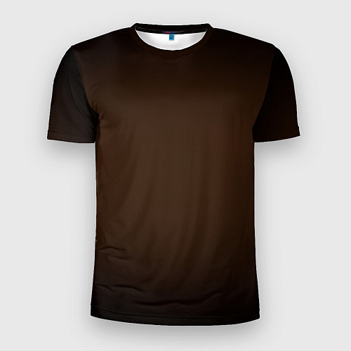 Мужская спорт-футболка Фон оттенка шоколад и черная виньетка / 3D-принт – фото 1