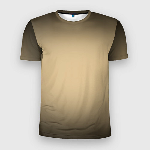 Мужская спорт-футболка Бежевый градиент / 3D-принт – фото 1