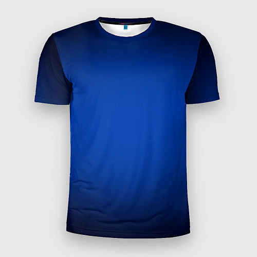 Мужская спорт-футболка Кобальтовый градиент / 3D-принт – фото 1