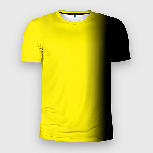 Мужская спорт-футболка И черный и желтый / 3D-принт – фото 1