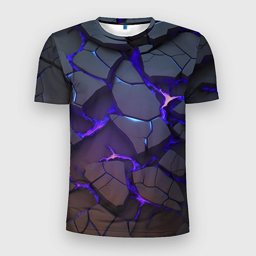 Мужская спорт-футболка Светящаяся неоновая лава / 3D-принт – фото 1