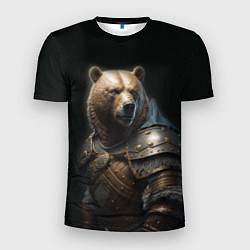 Мужская спорт-футболка Медведь в доспехах