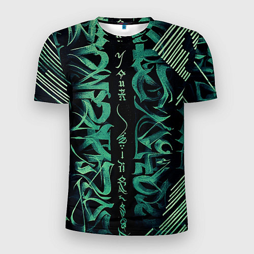 Мужская спорт-футболка Каллиграфический / 3D-принт – фото 1