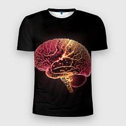 Мужская спорт-футболка Нейронный неоновый мозг
