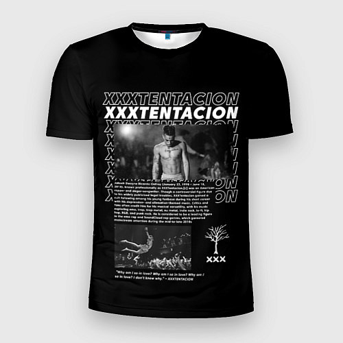 Мужская спорт-футболка XXXtentacion bio / 3D-принт – фото 1