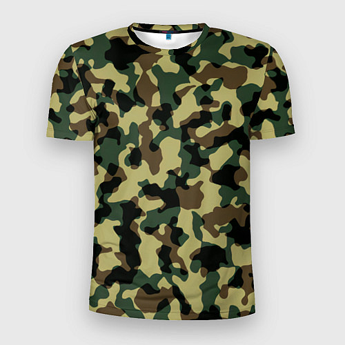 Мужская спорт-футболка Военный камуфляж / 3D-принт – фото 1