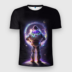 Мужская спорт-футболка Космонавт в представлении нейросети