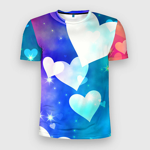 Мужская спорт-футболка Dreamy Hearts Multicolor / 3D-принт – фото 1