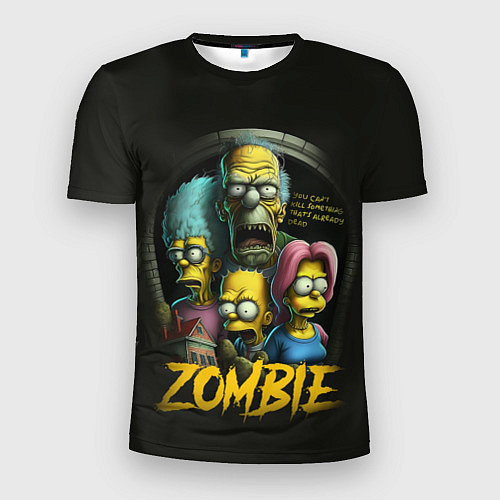 Мужская спорт-футболка Simpsons zombie / 3D-принт – фото 1