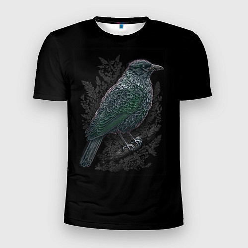 Мужская спорт-футболка Чёрный Ворон птица тёмная / 3D-принт – фото 1