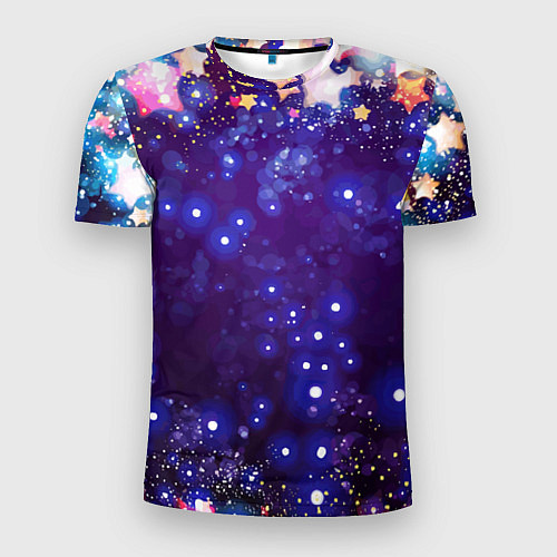 Мужская спорт-футболка Звездочки - космическое небо / 3D-принт – фото 1