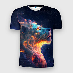 Футболка спортивная мужская Космический звёздный лев, цвет: 3D-принт