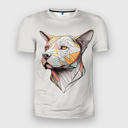 Мужская спорт-футболка Стилизованный пёс в геометрическом стиле 2