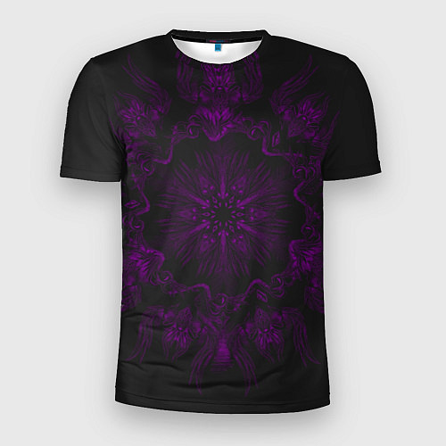 Мужская спорт-футболка Фиолетовый узор / 3D-принт – фото 1