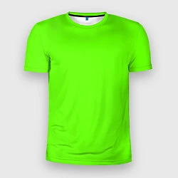 Футболка спортивная мужская Кислотный зеленый, цвет: 3D-принт