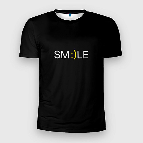Мужская спорт-футболка Надпись smile / 3D-принт – фото 1