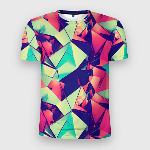 Мужская спорт-футболка Нейро геометрический паттерн / 3D-принт – фото 1