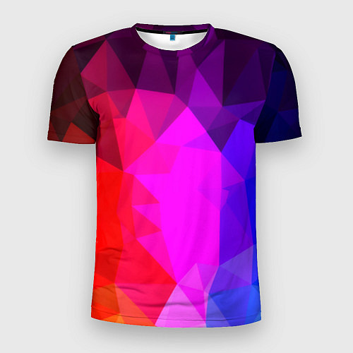 Мужская спорт-футболка Битва градиентов неон / 3D-принт – фото 1