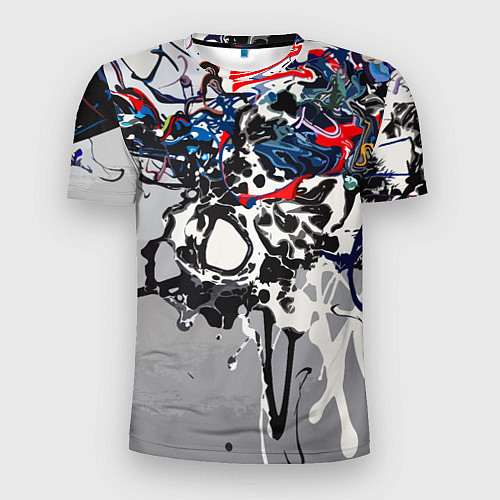 Мужская спорт-футболка Нейросеть рисует абстракцию / 3D-принт – фото 1