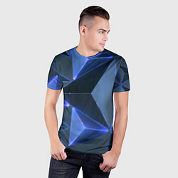 Футболка спортивная мужская Triangle neon, цвет: 3D-принт — фото 2