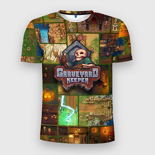 Мужская спорт-футболка Graveyard Keeper геймплей / 3D-принт – фото 1