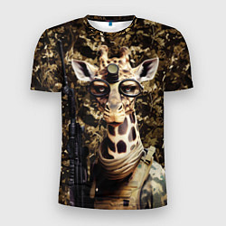 Мужская спорт-футболка Боевой жираф