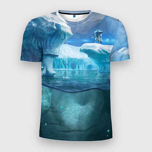 Мужская спорт-футболка Subnautica - КРАБ на леднике / 3D-принт – фото 1