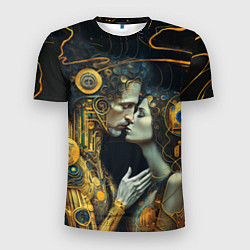 Мужская спорт-футболка Gustav Klimt Cyberpunk