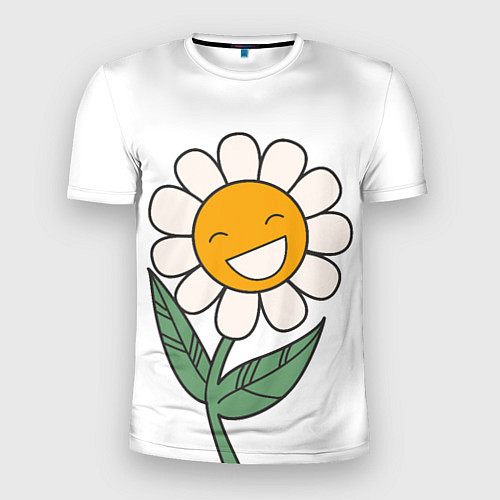 Мужская спорт-футболка Весёлый цветок ромашка / 3D-принт – фото 1