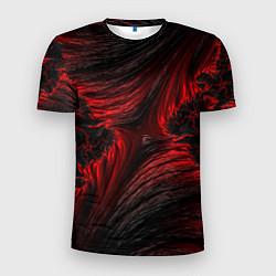 Футболка спортивная мужская Red vortex pattern, цвет: 3D-принт