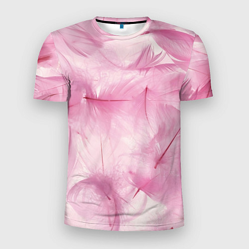 Мужская спорт-футболка Розовые перышки / 3D-принт – фото 1